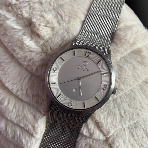 Men’s Silver Watch Obaku Harmony - Picture 1 of 3